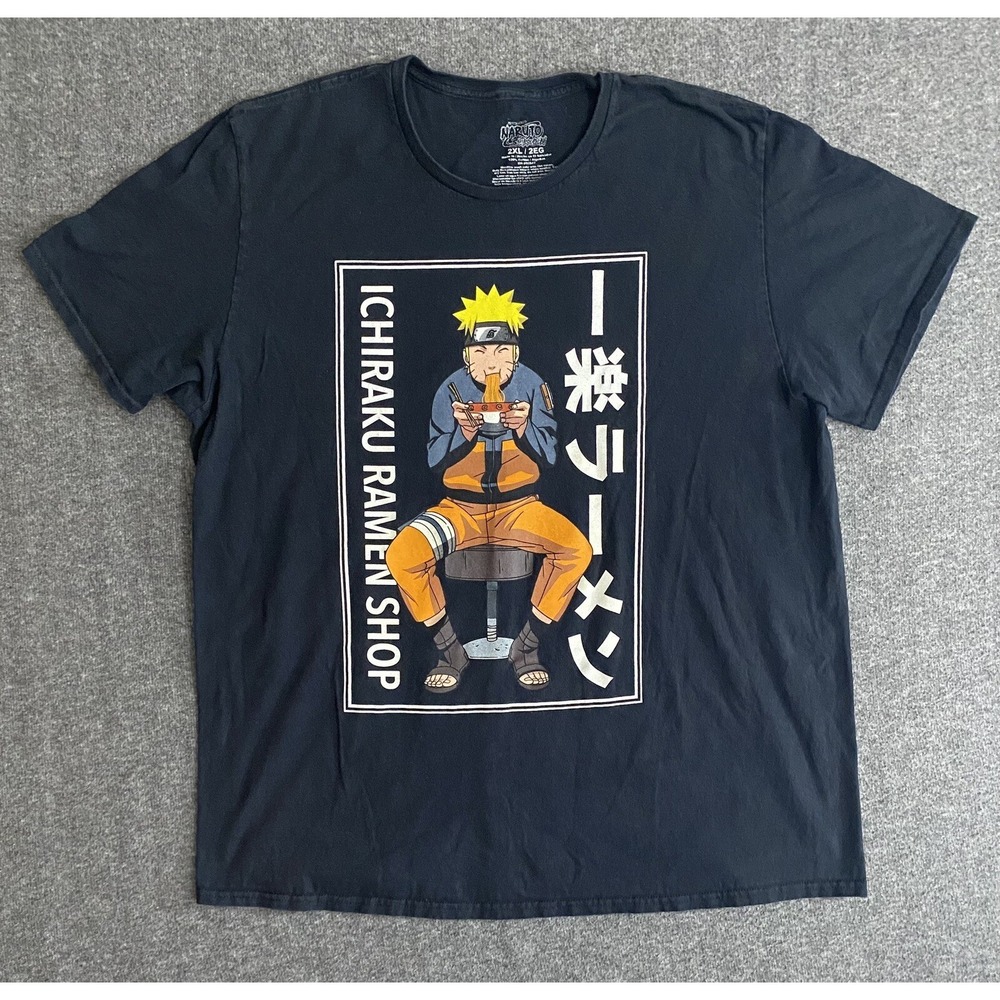 Naruto Shippuden Ichiraku Ramen Shop Boys Graphic T-Shirt Black XXL
